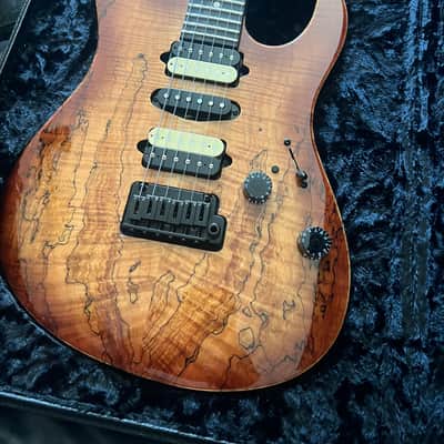 Suhr Modern Spalt Maple Brown Burst: Black Limba Body image 2