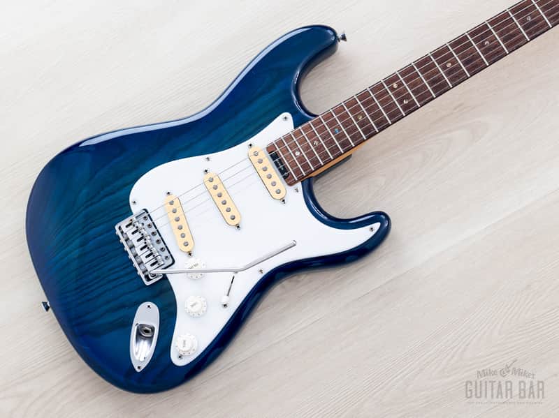 1992 Levinson Blade Texas Blue S-Style Guitar SSS Clear Blue, Japan image 1