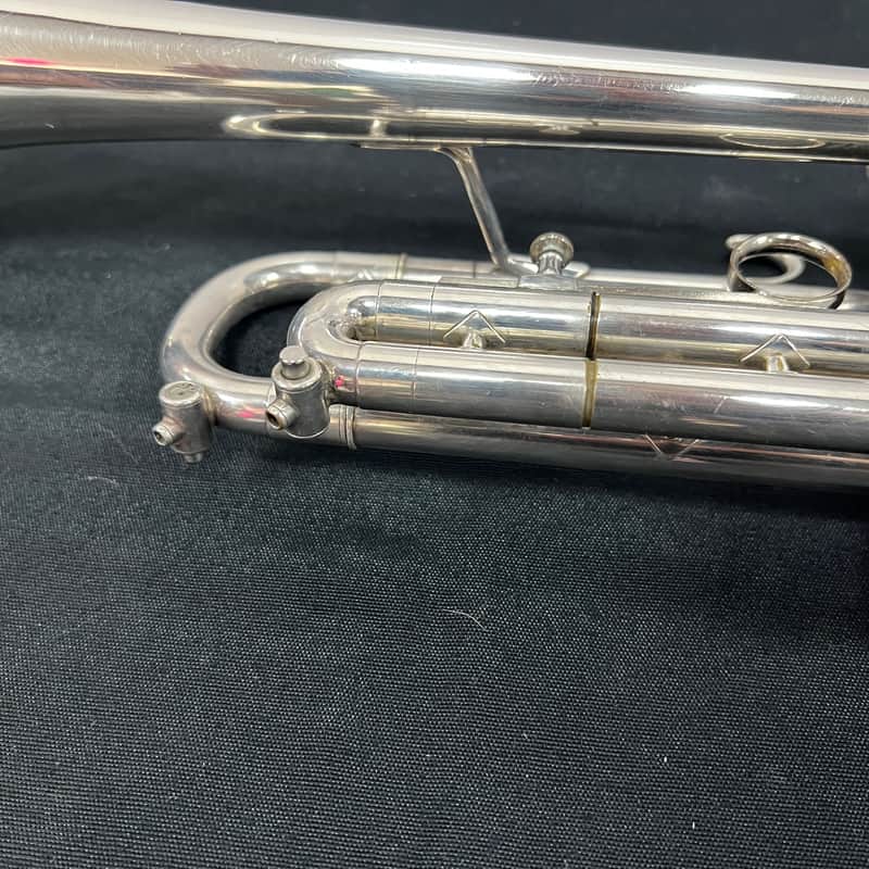 Vintage Getzen Eterna Severinsen Large Bore Silver Bb Trumpet with