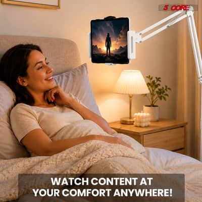 5 Core Tablet Floor Stand 360° Rotatable Adjustable Overhead Universal Bed Phone iPad Stand image 8