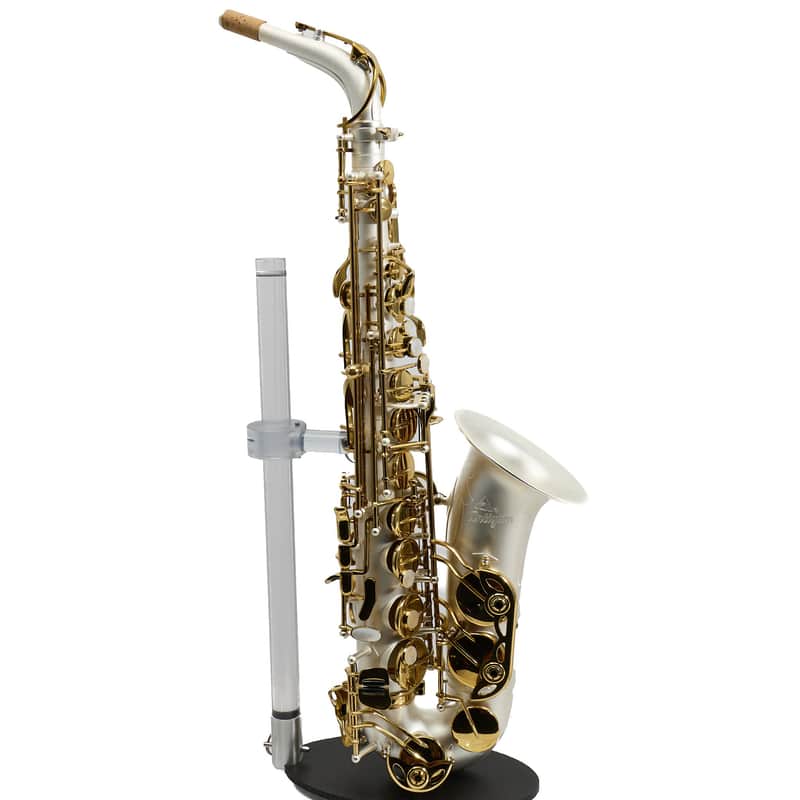 Antigua Winds Model AS4248SQ 'Powerbell' Alto Saxophone - Satin Silver/Gold Keys image 1