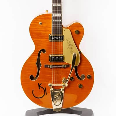 Gretsch G6120T-55 Vintage Select '55 Chet Atkins Hollow Body with Bigsby 2023 Vintage Orange Stain image 2