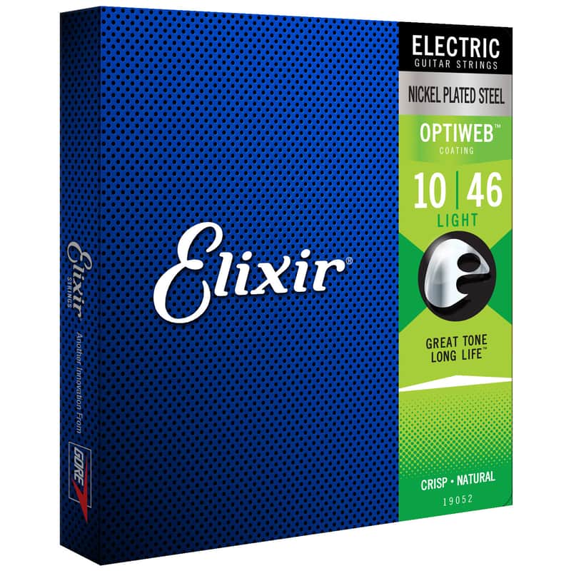 Elixir 19052 Optiweb Nickel Plated Steel Electric Guitar Strings - Light (10-46) image 1