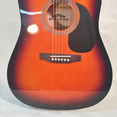 Stadium Dreadnought Style Acoustic Guitar-Sunburst-Model ST-D-42SB-w/Setup! image 2
