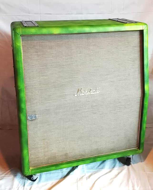 Marshall 1960TV 4x12 Cabinet 16 Ohm – Custom Metallic Green Finish – UK Made image 1