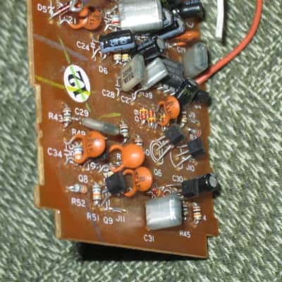 NOT working / For Repair / For parts / AS IS used Boss OS-2 CIRCUIT BOARD with circuit board components and INPUT, OUTPUT, & power jacks (NO: casing, LED, switch, bottom plate, knobs, nuts washers, screws & missing some wires) from around 2007 image 18