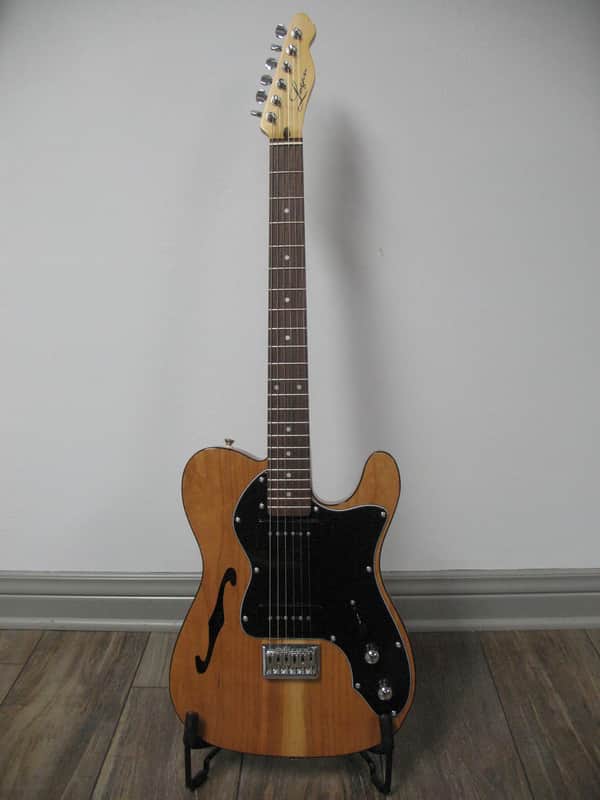 Logan Custom Cherry wood Thinline Tele 2025 - Black top binding with gloss nitro finish image 1