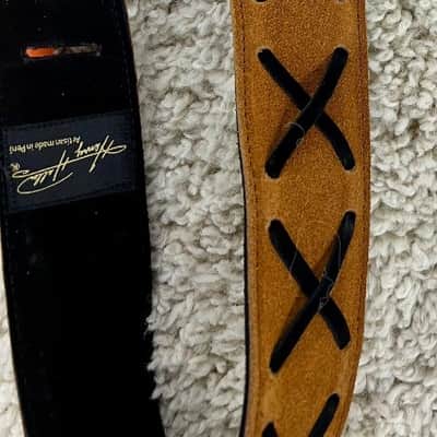 Henry Heller 2" Wide Brown Suede Adjustable Guitar Strap HPX-BRN imagen 3