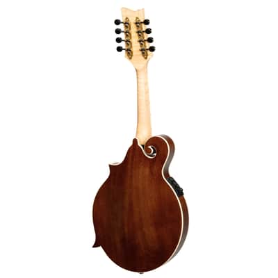 Ortega RMFE200PF Americana Series F-Style Solid Flamed Maple Top Maple Neck 8-String Acoustic-Electric Mandolin w/Croco Leather Case image 7