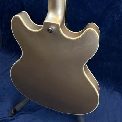 D'Angelico Premier DC Semi-Hollow in Champagne Pre-owned with Bag image 9