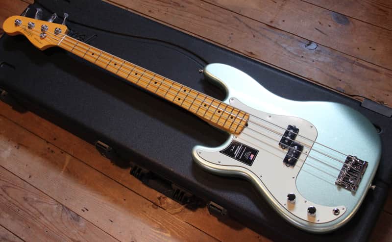 Fender American Professional II Precision Bass Left-Handed Mystic Surf Green image 1