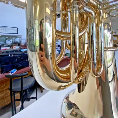 New Alexander model 164 "Kaisertuba" BBb Tuba in Gold Brass,4 valves, Lacquered,Nickel-Silver Garland; with Care Kit image 19
