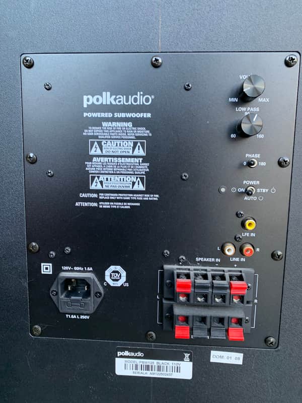 Polk PSW125 2010-2015 - Black image 1