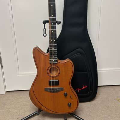 Fender American Acoustasonic Jazzmaster Acoustic Electric Guitar All-Mahogany - Natural image 1