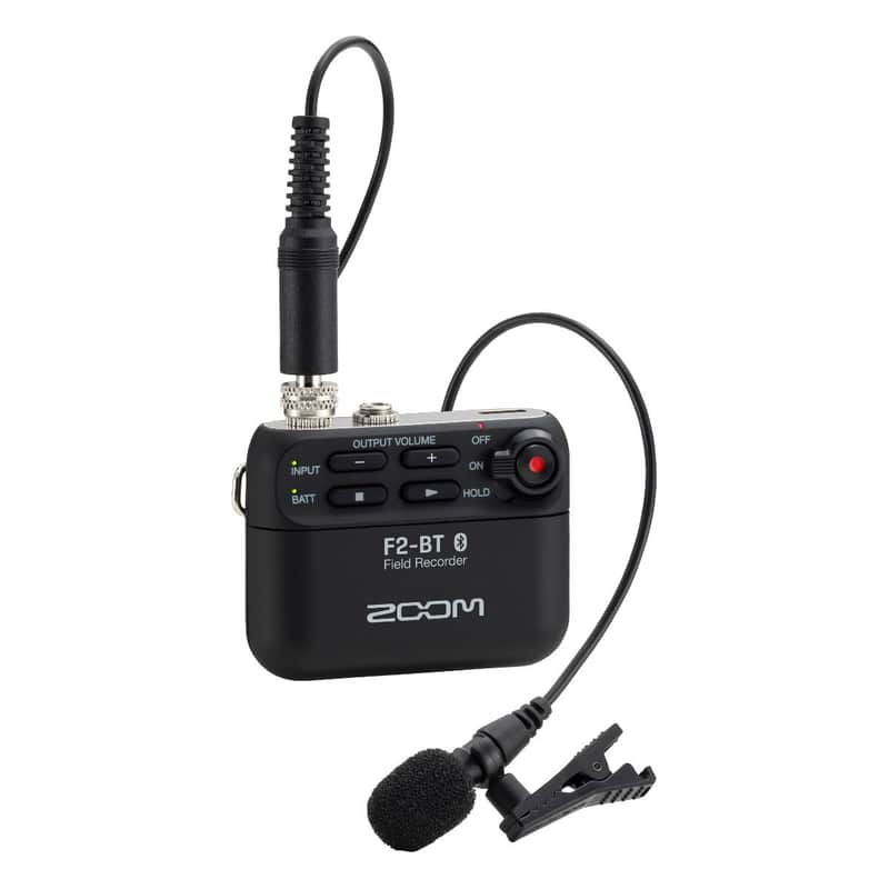 Zoom F2-BT Field Recorder with Lavalier Microphone and Bluetooth Control image 1