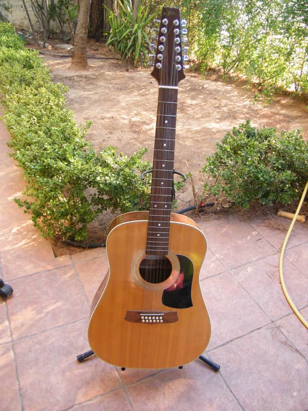 Aria AW 200T 1986 Natural 12-string Guitar Solid Top spruce +Pickup image 1