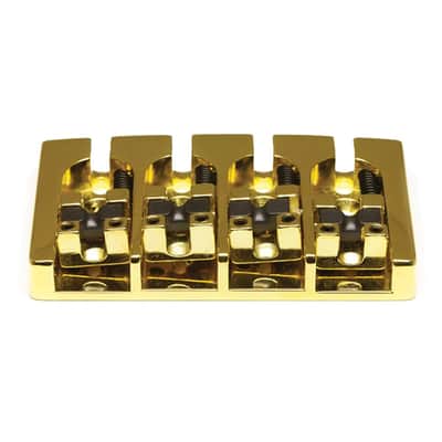 Graph Tech Ghost PN-8370-G4 Loaded Hipshot A-Style Bridge for Bass-Gold image 4