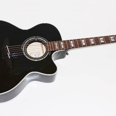 Takamine EG523SCB Black Jumbo Acoustic-Electric Guitar image 1