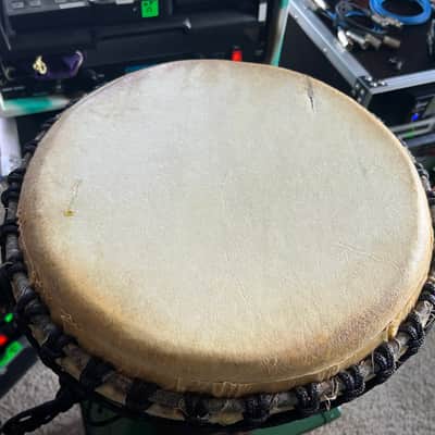 Iroko wood from Ivory Coast Djembe Drum and Remo Case 12”head 7” port Remo case included - Natural image 3