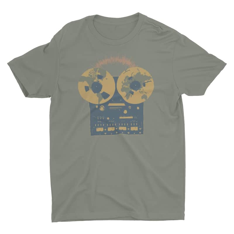 Mixed By Life - Comin' Thru Waves T-Shirt - Olive - Small image 1