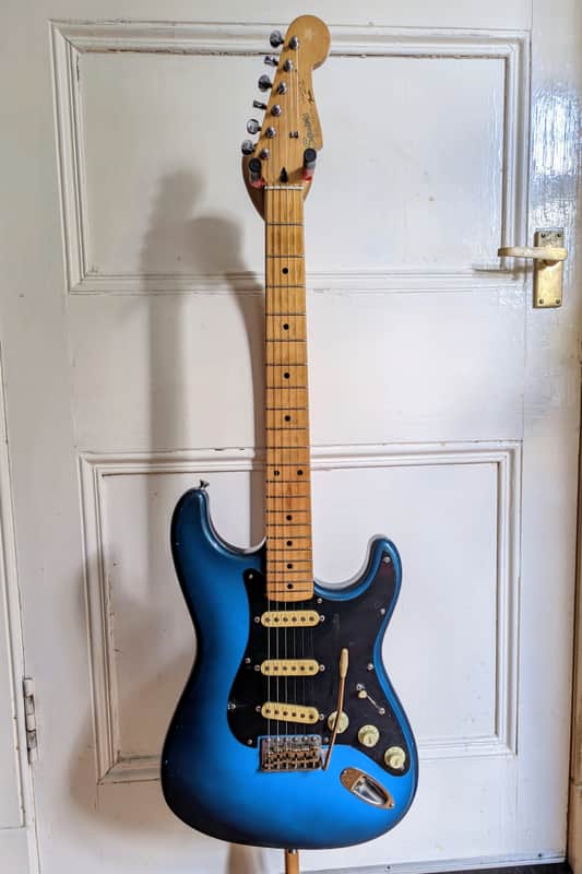 Squier Stratocaster Made in Japan FugiGen 1993 - Blue Burst Finish image 1