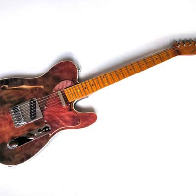 (made in Ukraine) Para Custom Chest'n'Pear Tele '2023 Flame Fade w/GigBag image 13