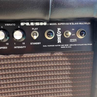 Plush Super 450 Tube Combo Amp 1972 Black Tuck N Roll Kustom Amplifier Twin 2x12 Speakers image 7