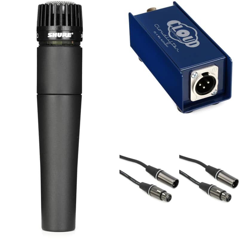 Shure SM57 Cardioid Dynamic Instrument Microphone and Cloudlifter Bundle image 1