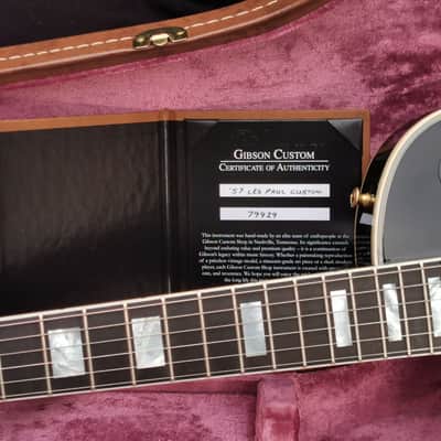 Gibson Les Paul Custom 1957 Historic 3 Pick-Ups Bigsby Lefty 2019 Ebony LH Lefthand Black Beauty image 14