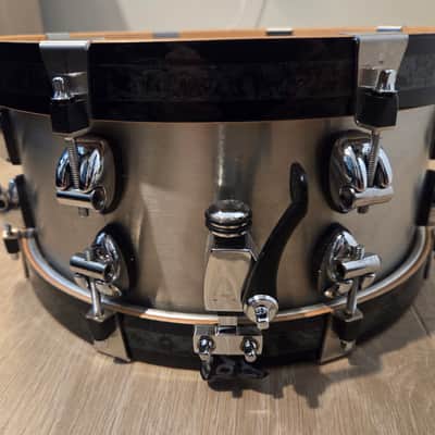 Ayotte Keplinger Stainless Steel 6.5x13 Snare Drum with Wood Hoops image 2
