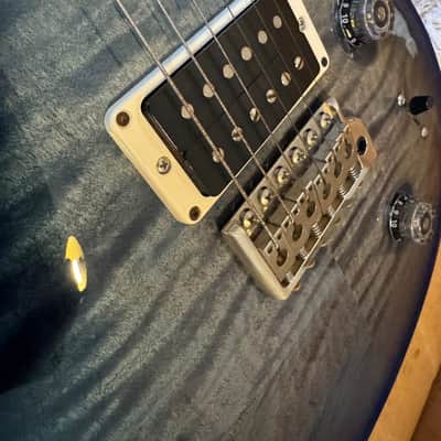 Rare Color! 6.98lbs 2018 PRS Custom 24 - Faded Gray Black Blue Burst image 14