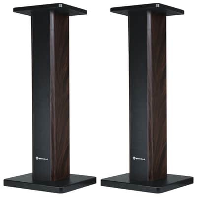 Immagine Rockville ELITE-5D 5.25" Powered Wood Bookshelf Speakers w/Bluetooth+28" Stands - 12