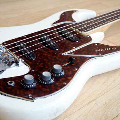1967 Baldwin Shadows Vintage Electric Bass Guitar Bison Burns Hank Marvin w/ohc image 8