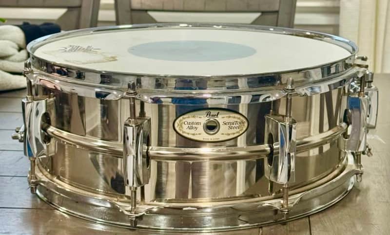 Pearl SS1455S SensiTone 14x5.5" Steel Snare Drum 2010s - Chrome Over Steel image 1