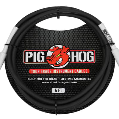 Pig Hog PH6 Tour Grade 1/4" TS Instrument Cable - 6'