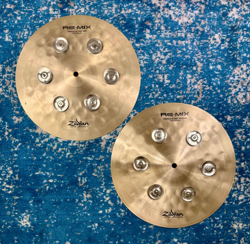 INCREDIBLY CLEAN 13” REMIX JUNGLE Hihats 850g 1066g image 1