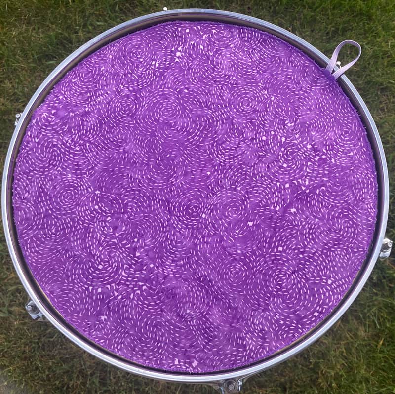 13" single layer Drum Bunny cotton drum cover - dampener - partial mute - compare to Drum Tortillas - Quesadilla - Big Fat Snare Bild 1