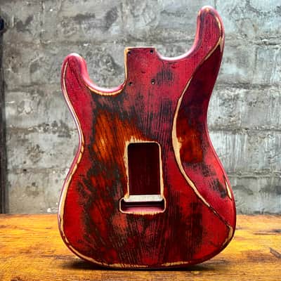 Warmtone CG HSH Strat Style Guitar Body Relic "Knight” Nitro 4.0lbs image 2