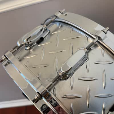 Tama LU1465 6.5x14" Lars Ulrich Signature Snare Drum - Diamond Plate Steel image 10