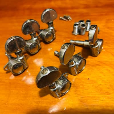 Grover Vintage rotomatic tuning machine set with hardware 70’s - chrome image 1