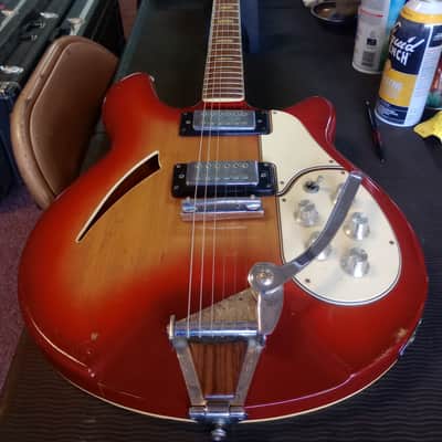 Salem Semi-Hollow Electric Guitar 1970s MIJ Burst *** FREE SHIPPING *** image 17