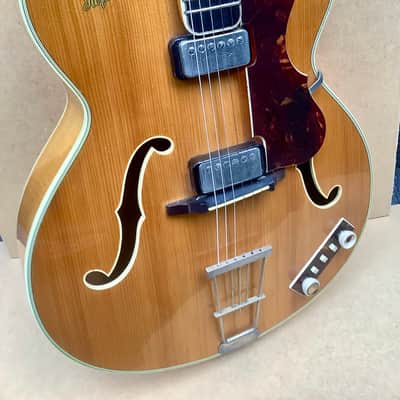 Hofner Vintage Jazz guitar archtop Made In Germany 50’s / 60’s / gorgeous flamed wood image 2