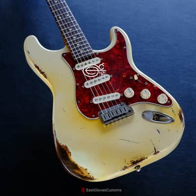 Fender Stratocaster Vintage White Made in USA Aged Relic image 1