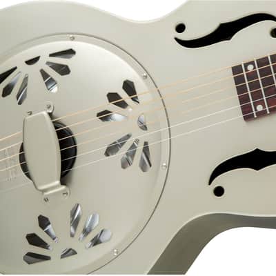 Gretsch G9201 Honey Dipper Round-Neck Brass Body Biscuit Cone Resonator Guitar - Shed Roof image 5
