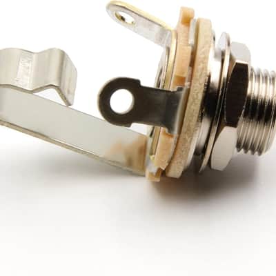Electric Guitar Output Jack, Switchcraft #11 1/4 Guitar Jack, Audio Jack for Quarter Inch Cable, Nickel Plate Contact, Mono Output Jack, Bulk Lot of 10 image 3