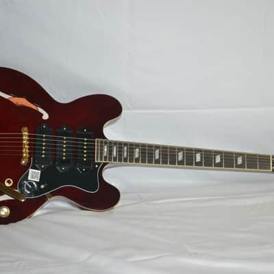 Epiphone P93 Riviera Custom, 3 P-90 Pickups, Wine Red Finish | Reverb