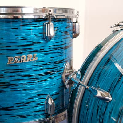 Pearl Challenger outfit drumset 20" - 12" - 14" Blue Oyster Pearl finish from 1971/72 image 6