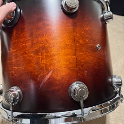 DW Collector's Series 5 Piece Drum Set in Tobacco Burst w/Cases image 9