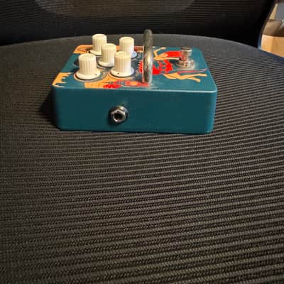Orange Kongpressor Analog Class A Compressor Pedal 2010s - Blue/Orange Graphic image 5
