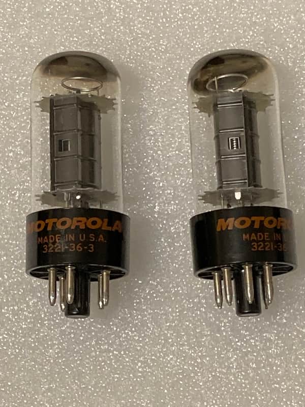 Sylvania 6V6 Power Tubes One Pair Tested 1960's image 1